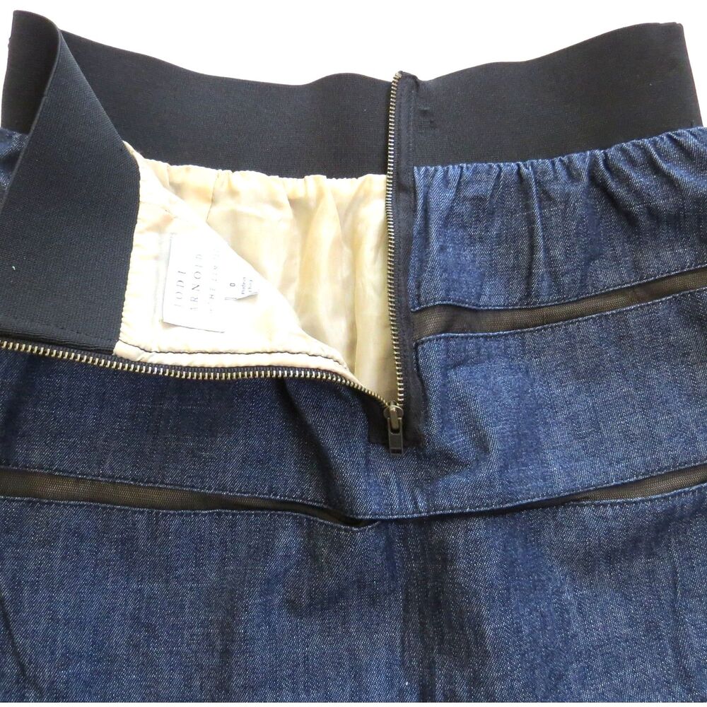 Jodi Arnold for The Limited Denim Mesh Mini Skirt Size 0 EUC - Picture 9 of 9